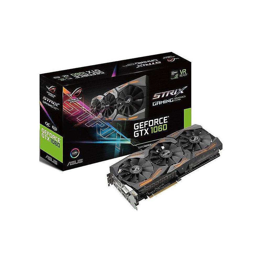 Asus GeForce GTX 1060 Strix ROG Advanced 6GB GDDR5 Grafikkarte 2xDP/2xHDMI/DVI