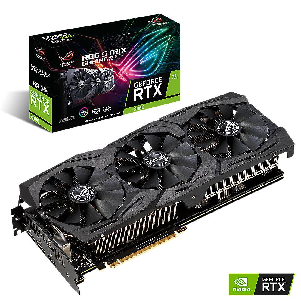 Asus GeForce RTX 2060 ROG Strix 6GB GDDR6 Grafikkarte 2xDP/2xHDMI, Asus, GeForce, RTX, 2060, ROG, Strix, 6GB, GDDR6, Grafikkarte, 2xDP/2xHDMI