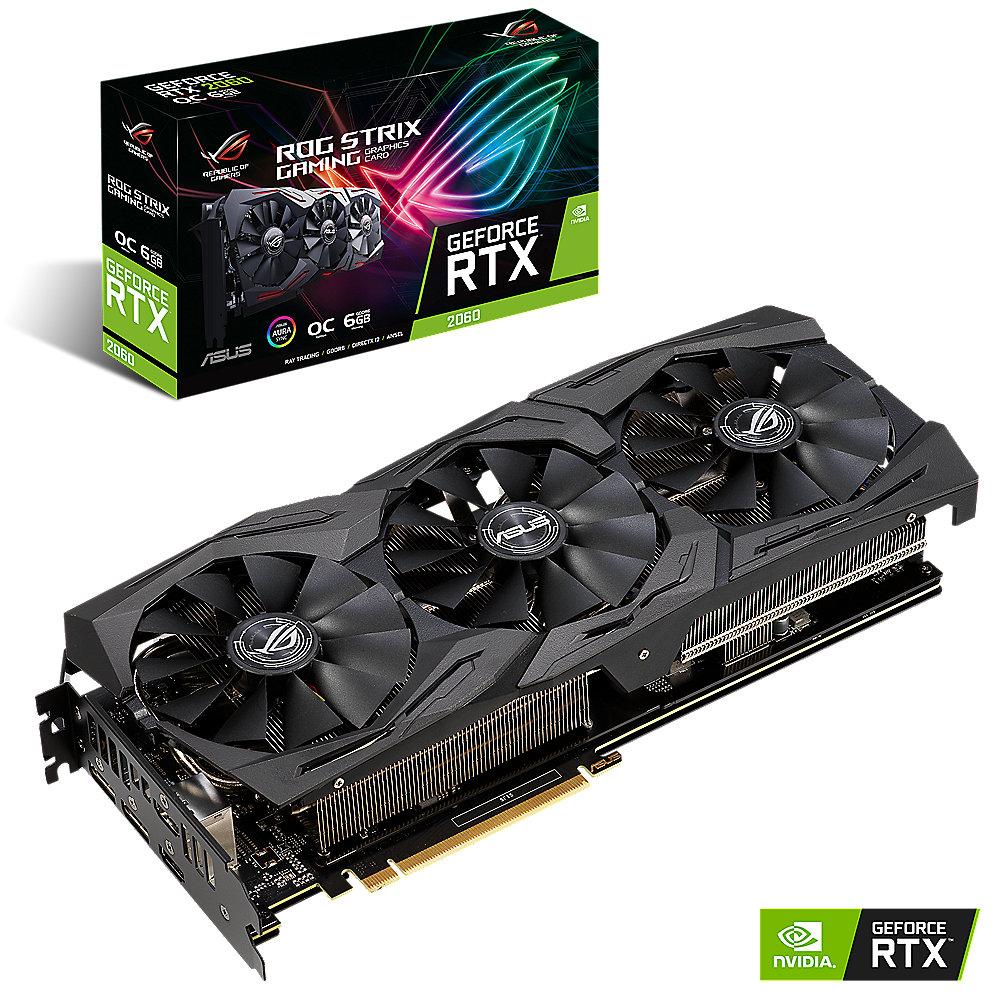 Asus GeForce RTX 2060 ROG Strix OC 6 GB GDDR6 Grafikkarte 2xDP/2xHDMI/USB