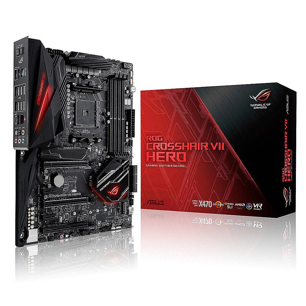 ASUS ROG Crosshair VII HERO X470 ATX Mainboard Sockel AM4 USB3.1/M.2