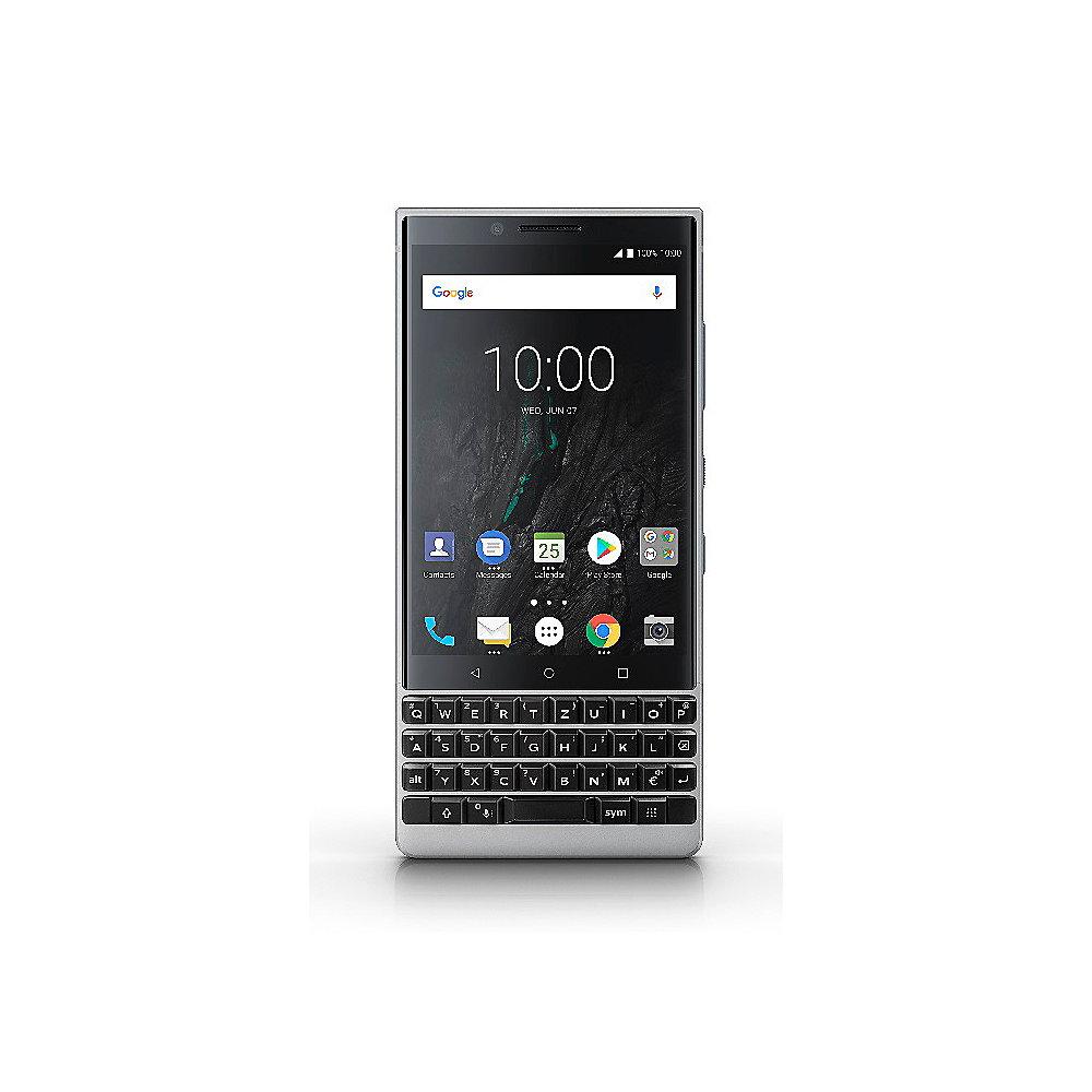 BlackBerry KEY2 silver 6/64GB Android 8.1 Smartphone mit innovativer Tastatur