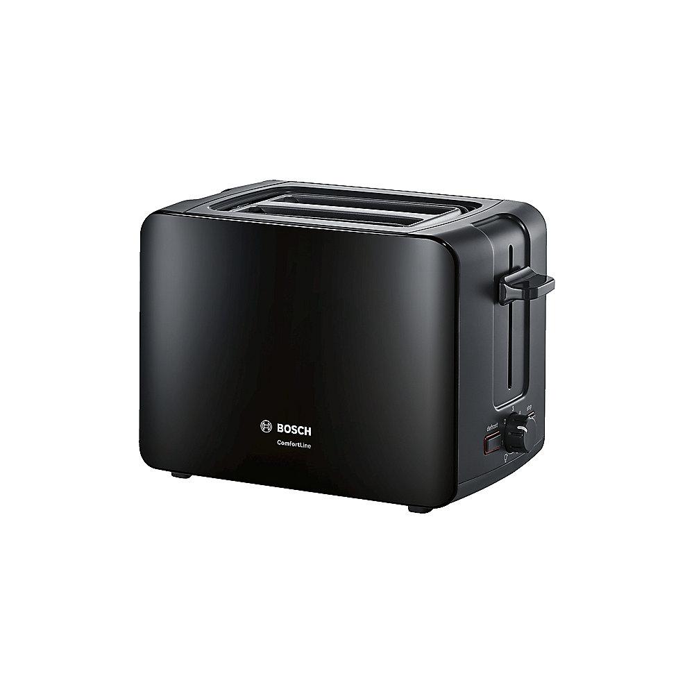Bosch TAT6A113 ComfortLine Kompakt-Toaster schwarz, Bosch, TAT6A113, ComfortLine, Kompakt-Toaster, schwarz