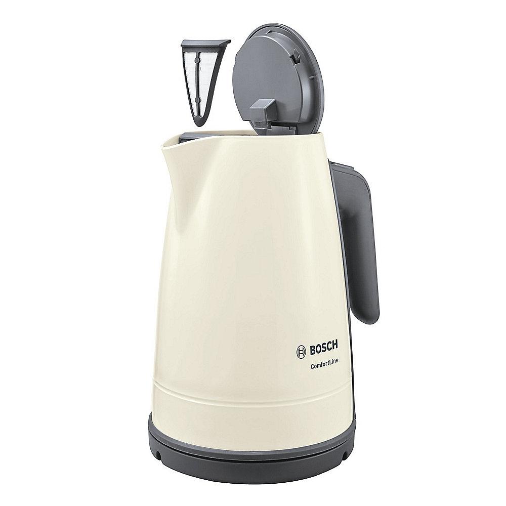 Bosch TWK6A017 ComfortLine Wasserkocher kabellos 1,7 Liter creme