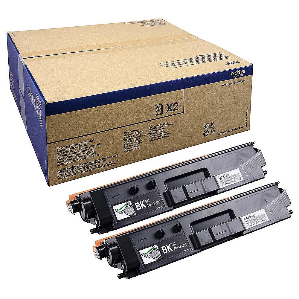 Brother TN-329BK Toner Doppelpack schwarz 2x6.000 Seiten Super Jumbo