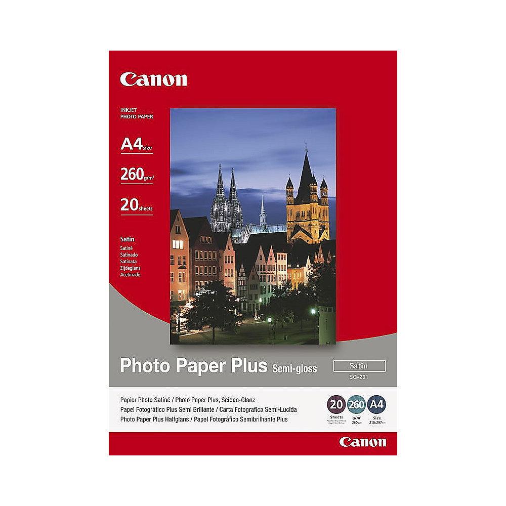 Canon 1686B021 Fotopapier SG-201, seidenmatt, A4, 20 Blatt, 260 g/m²