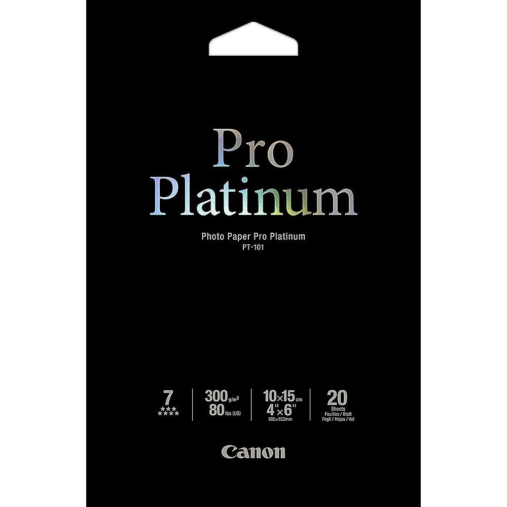 Canon 2768B013 PT-101 10x15 cm, 20 Blatt Pro Platinum 300 g Fotopapier