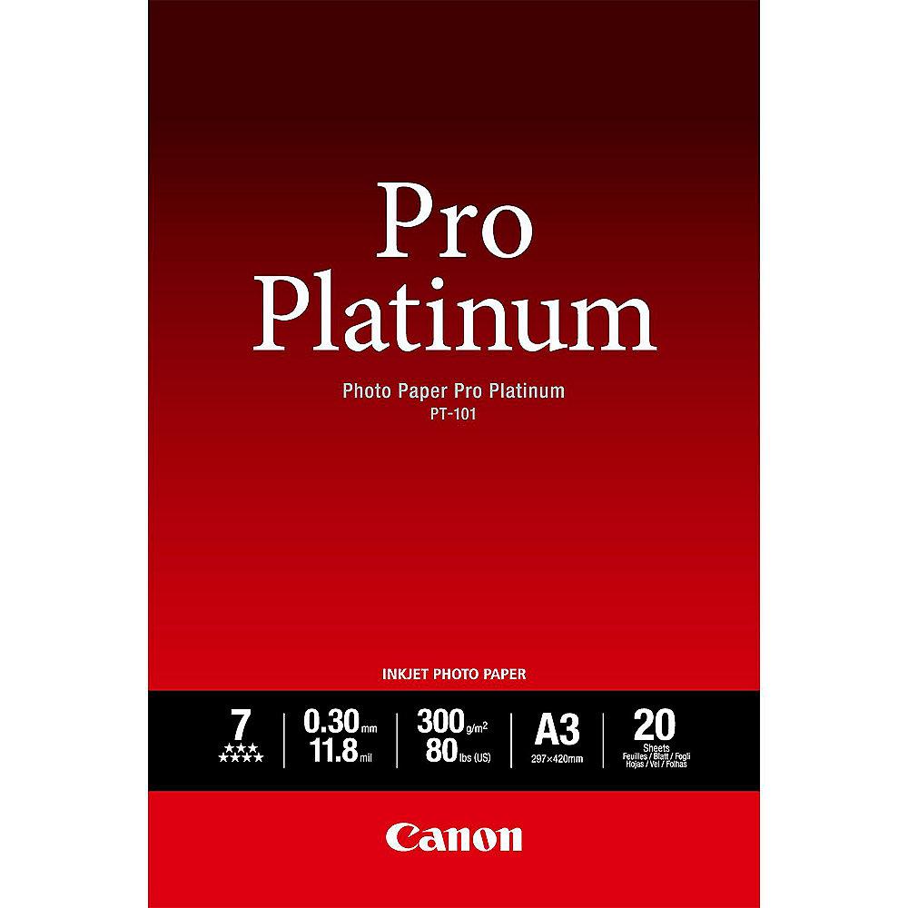 Canon 2768B017 Fotopapier Pro Premium PT-101, A3, 20 Blatt, 300g/m²