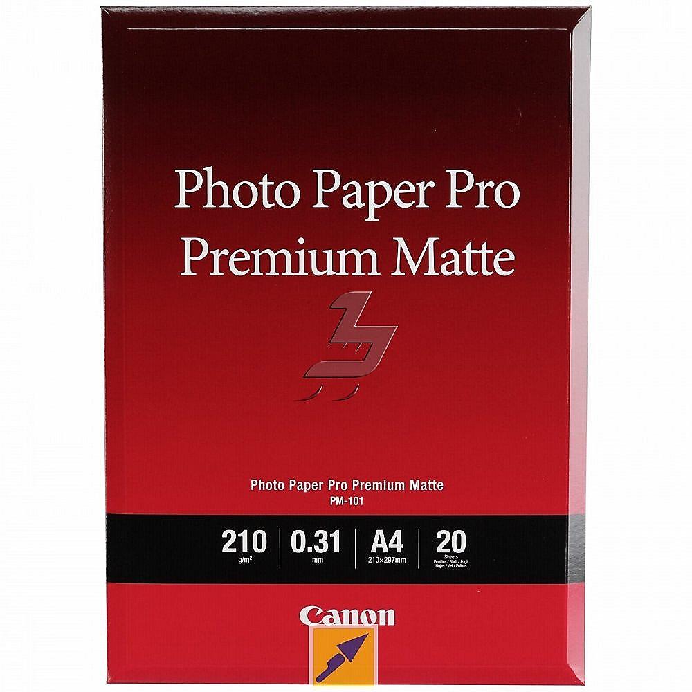 Canon 8657B007 PM-101 Pro Premium Matte Fotopapier A 3 , 20 Blatt, 210 g