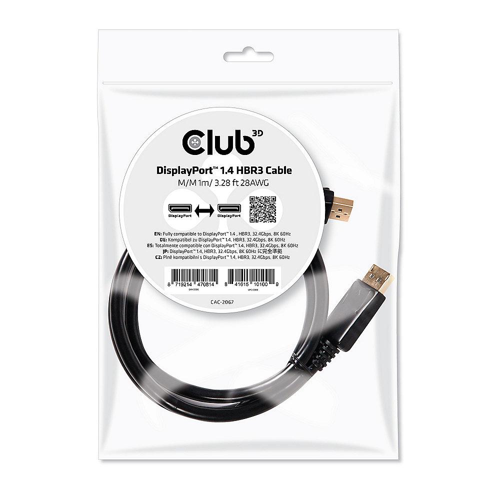 Club 3D DisplayPort 1.4 Kabel 1m DP zu DP HBR3 St./St. schwarz CAC-2067