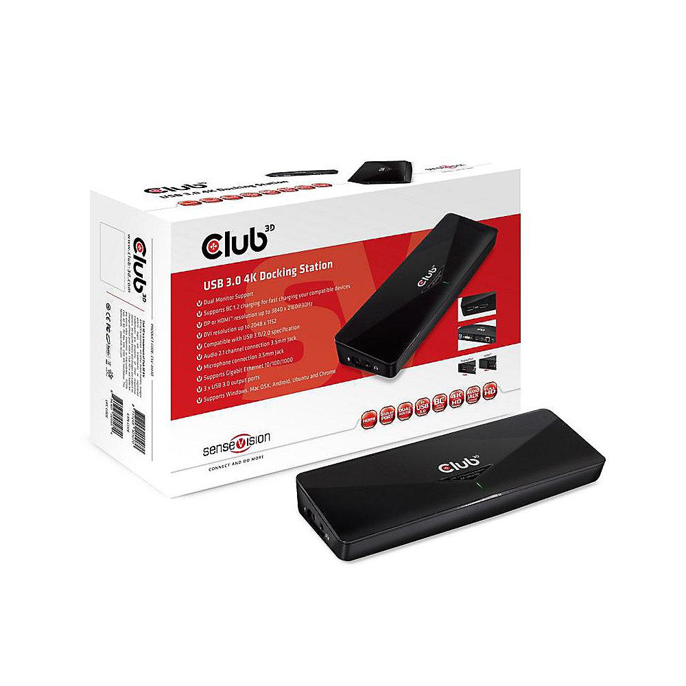 Club 3D Sense Vision 4K Docking Station USB3.0 CSV-3103D