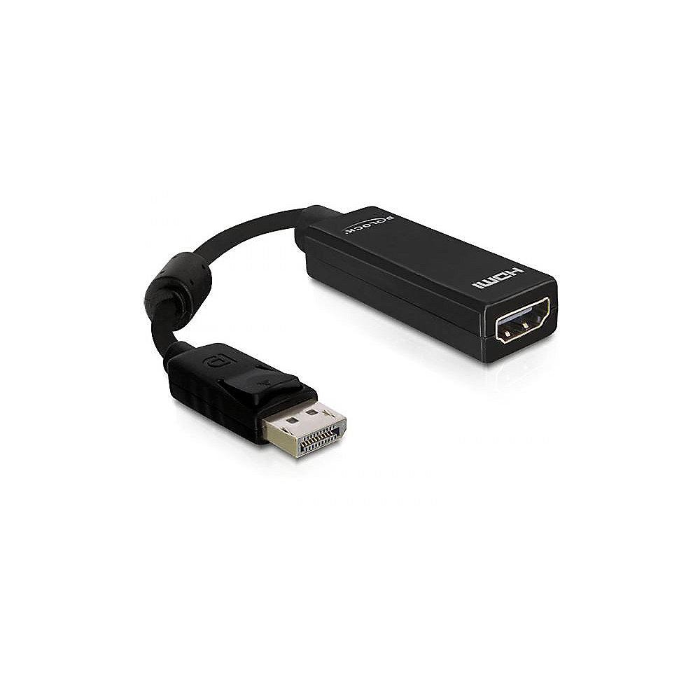 DeLOCK Adapterkabel Displayport zu HDMI St./Bu. passiv 61849 schwarz, DeLOCK, Adapterkabel, Displayport, HDMI, St./Bu., passiv, 61849, schwarz