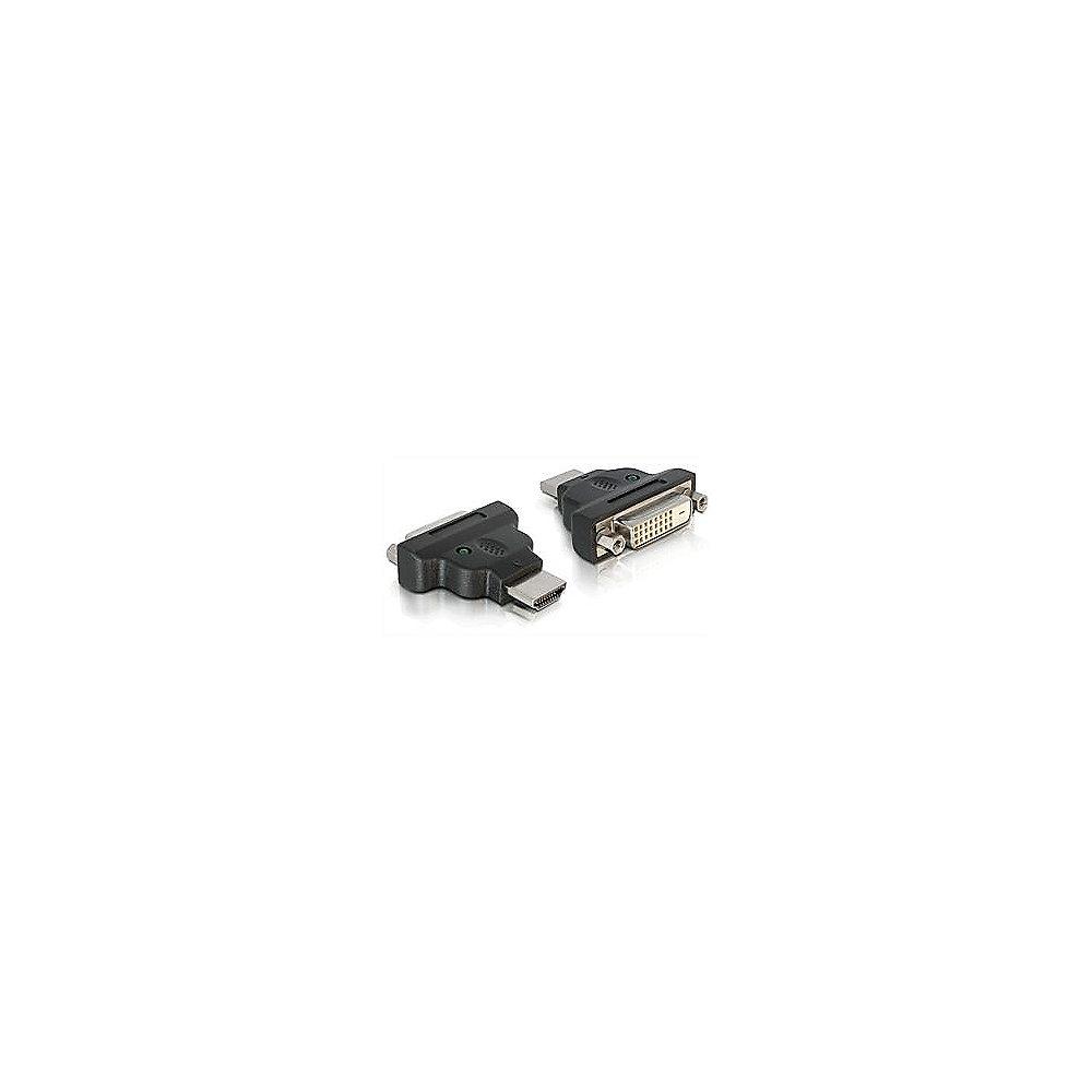 DeLOCK HDMI Adapter HDMI St. zu DVI 25pin Bu. LED 65020 schwarz
