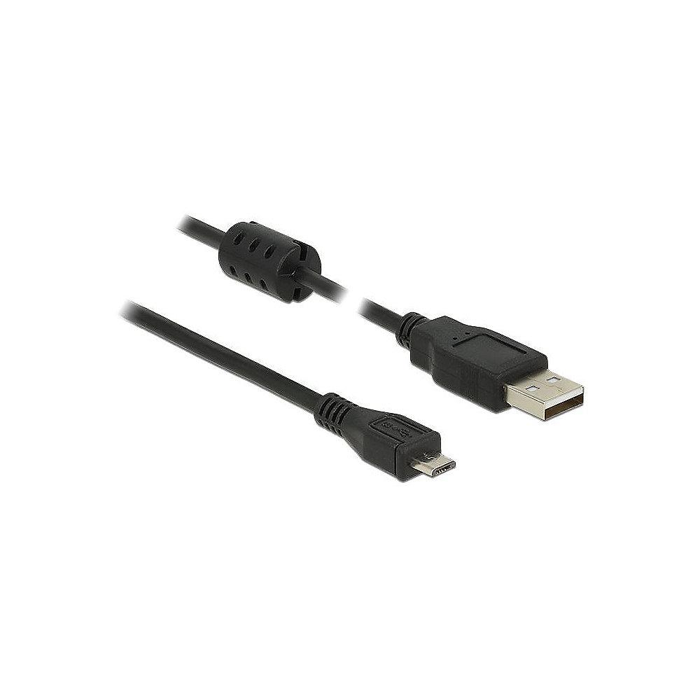 DELOCK Kabel USB 2.0 Typ-A Stecker  USB 2.0 Micro-B Stecker 5,0 m schwarz