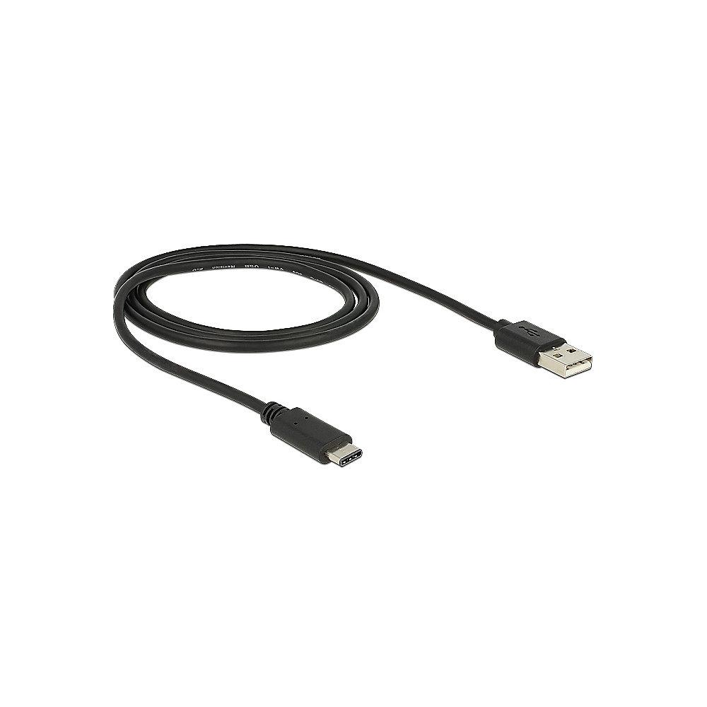 DeLOCK USB 2.0 Adapterkabel 1m A zu C St./St. 83600 schwarz