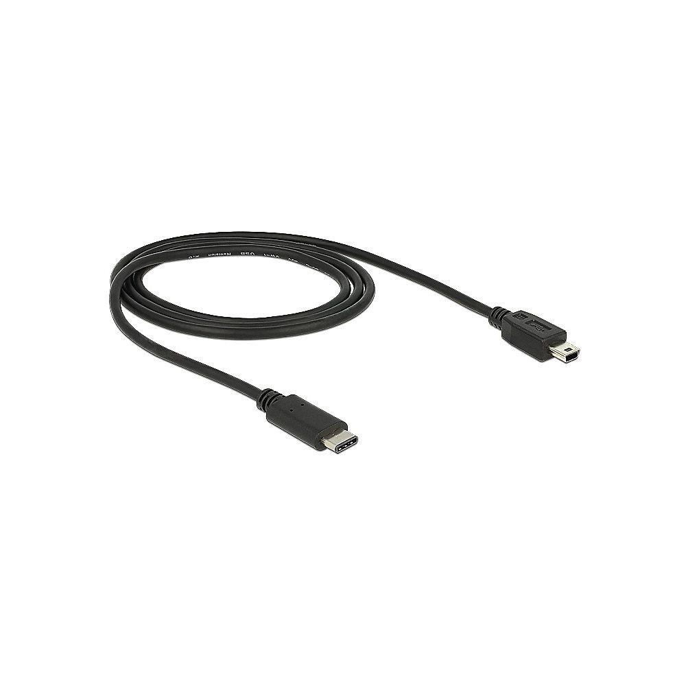 DeLOCK USB 2.0 Adapterkabel 1m C zu mini-B St./St. 83603 schwarz