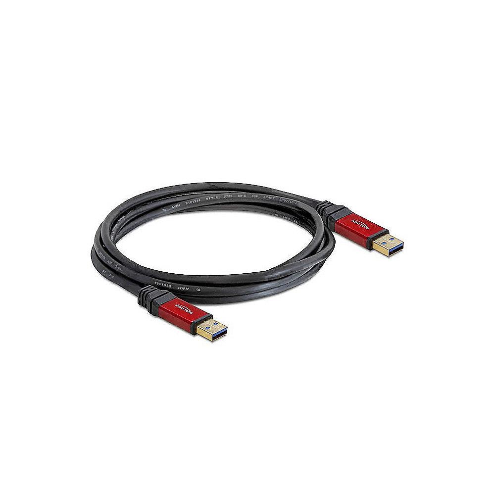 DeLOCK USB 3.0 Kabel 2m A zu A Premium St./St. 82745 schwarz