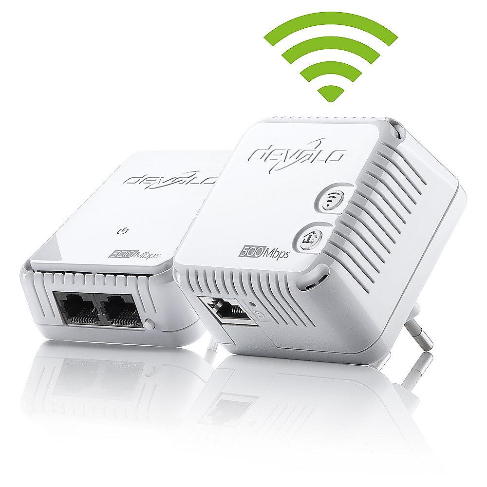 devolo dLAN 500 WiFi Starter Kit (500Mbit, 2er Kit, Powerline   WLAN, 1xLAN)