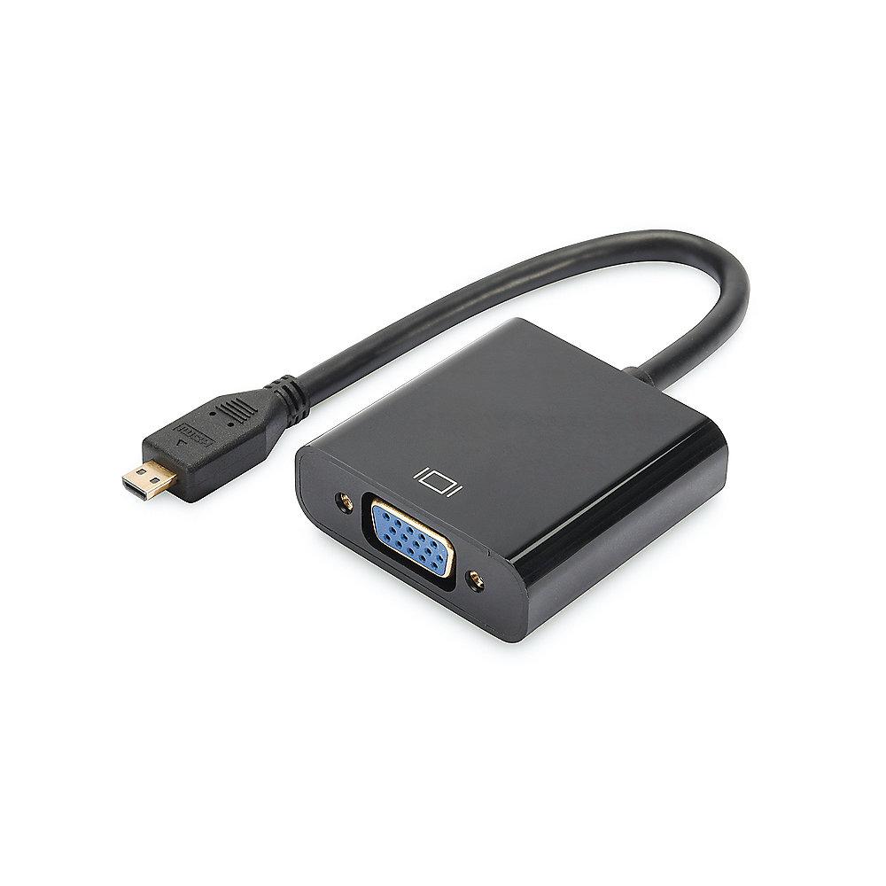 DIGITUS HDMI Adapter micro-D zu VGA St./Bu. schwarz