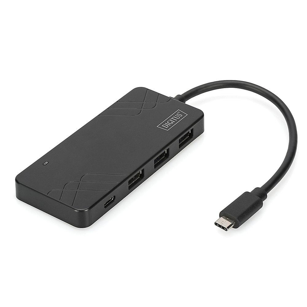 DIGITUS USB3.0 3-Port HUB mit Typ-C Ladefunktion schwarz DA-70244