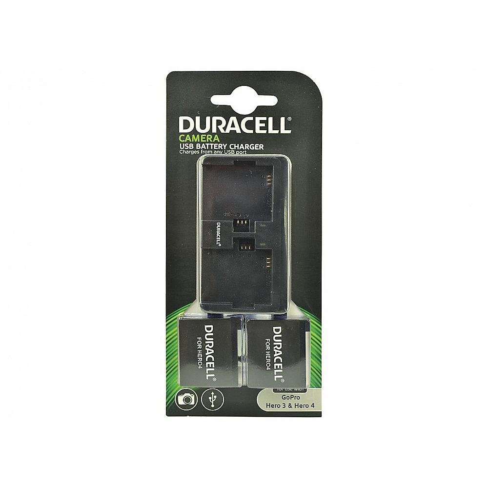 Duracell USB-Ladegerät für GoPro Charger 4   2x H4-Akku