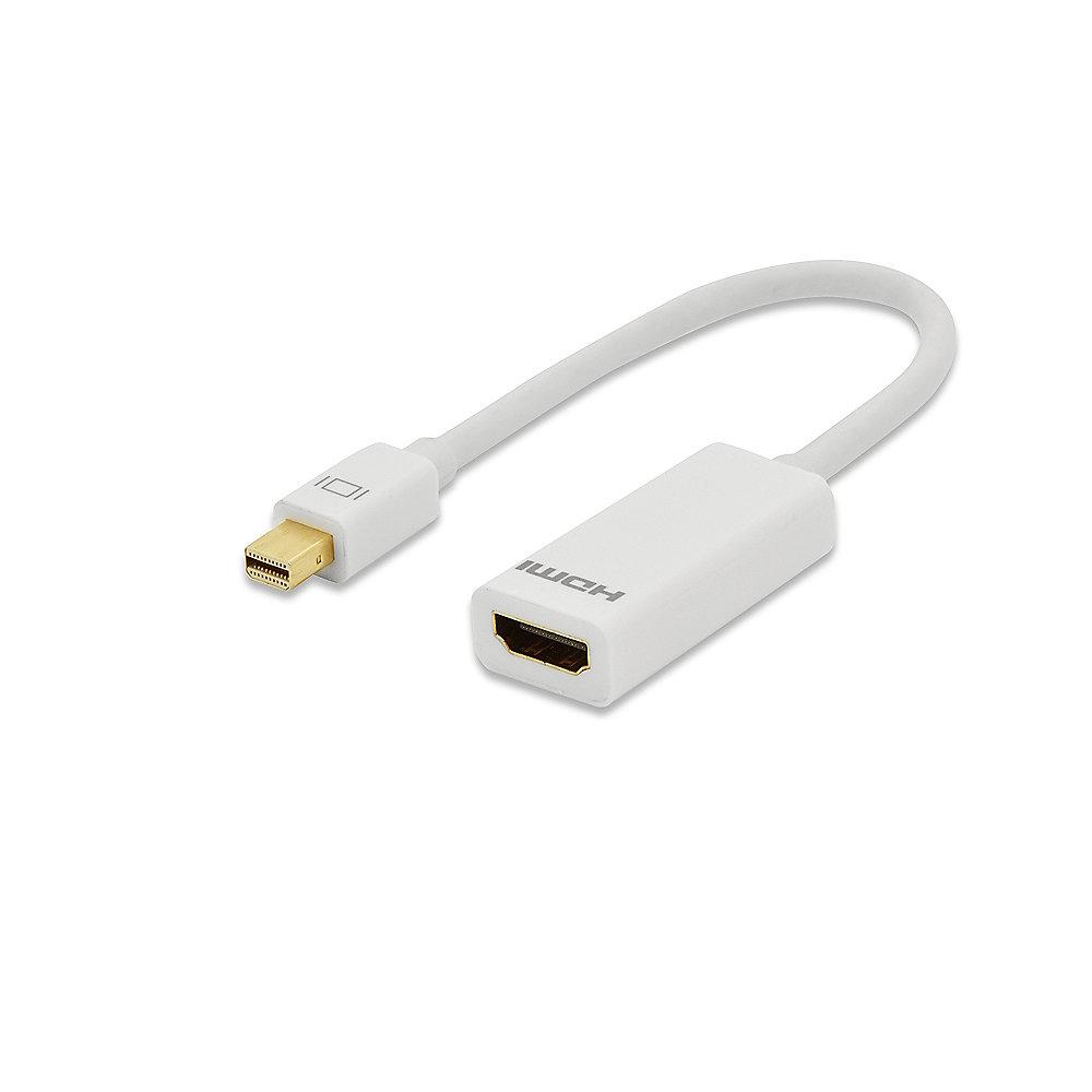 ednet DisplayPort Adapterkabel 0,15m mini DP zu HDMI vergoldet weiß