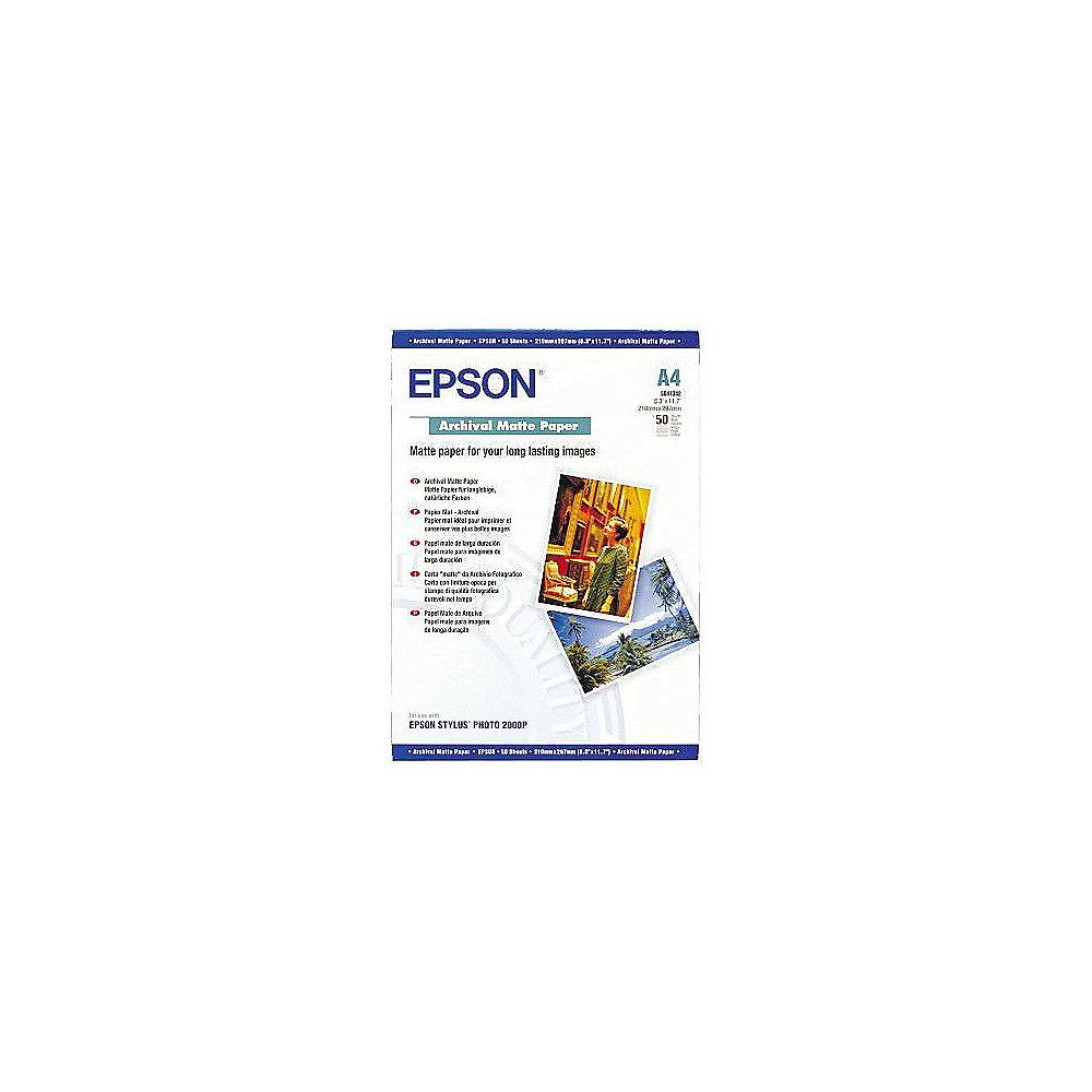 EPSON C13S041342 Archival Matte Paper, A4, 192g/qm, 50 Blatt