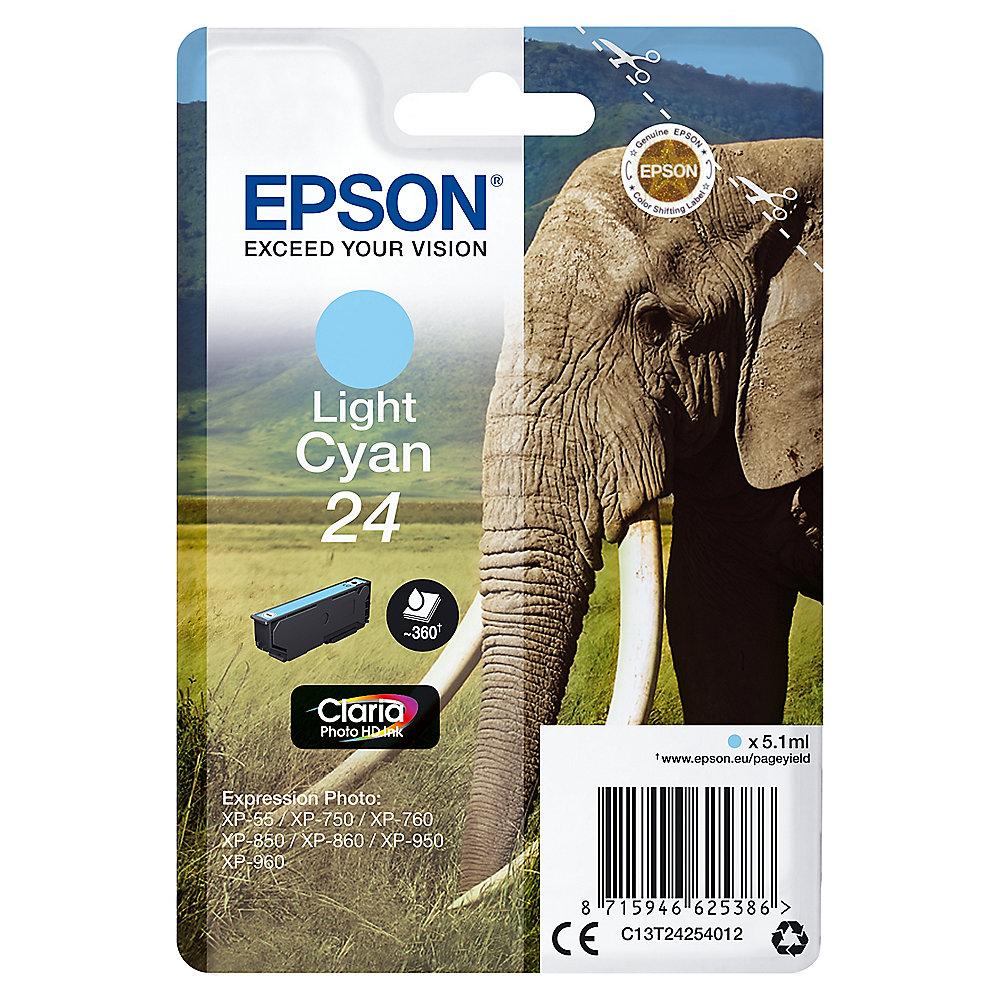 Epson C13T24254012 Druckerpatrone 24 Claria Photo HD light Cyan