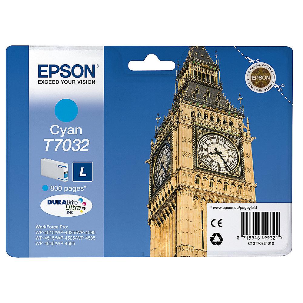 Epson C13T70324010 Druckerpatrone T7032 cyan mit hoher Kapazität