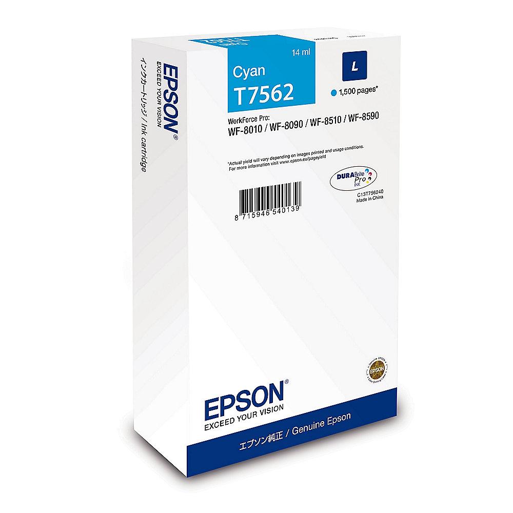Epson C13T756240 Druckerpatrone cyan T7562 (ca. 1.500 Seiten)