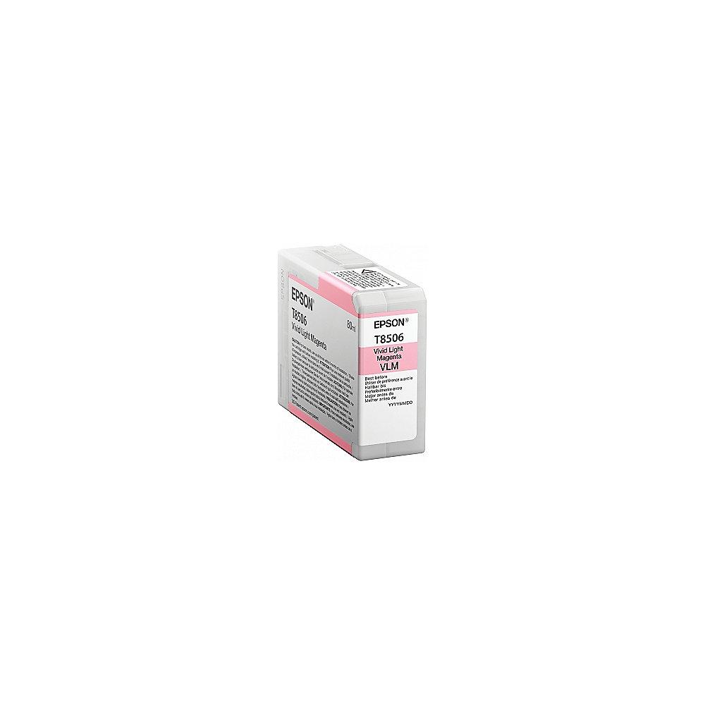 Epson C13T850600 Druckerpatrone T8506 Hohe Kapazität Hell Magenta SC-P800