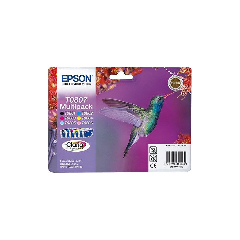 Epson Druckerpatronen Multipack T0807 / C13T08074011 (BK, C, M, Y, HC, HM)