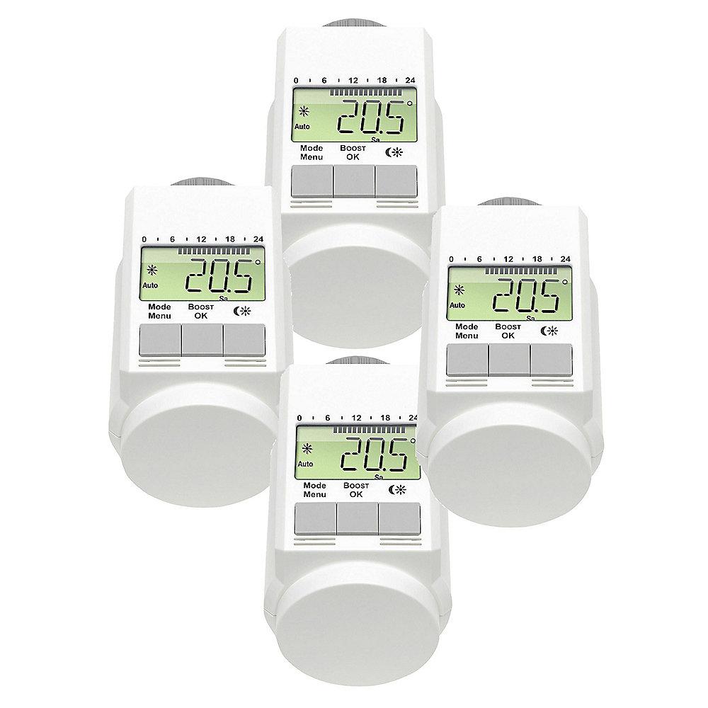 eQ-3 4er Set Heizkörperthermostat Typ-L mit Boost-Funktion