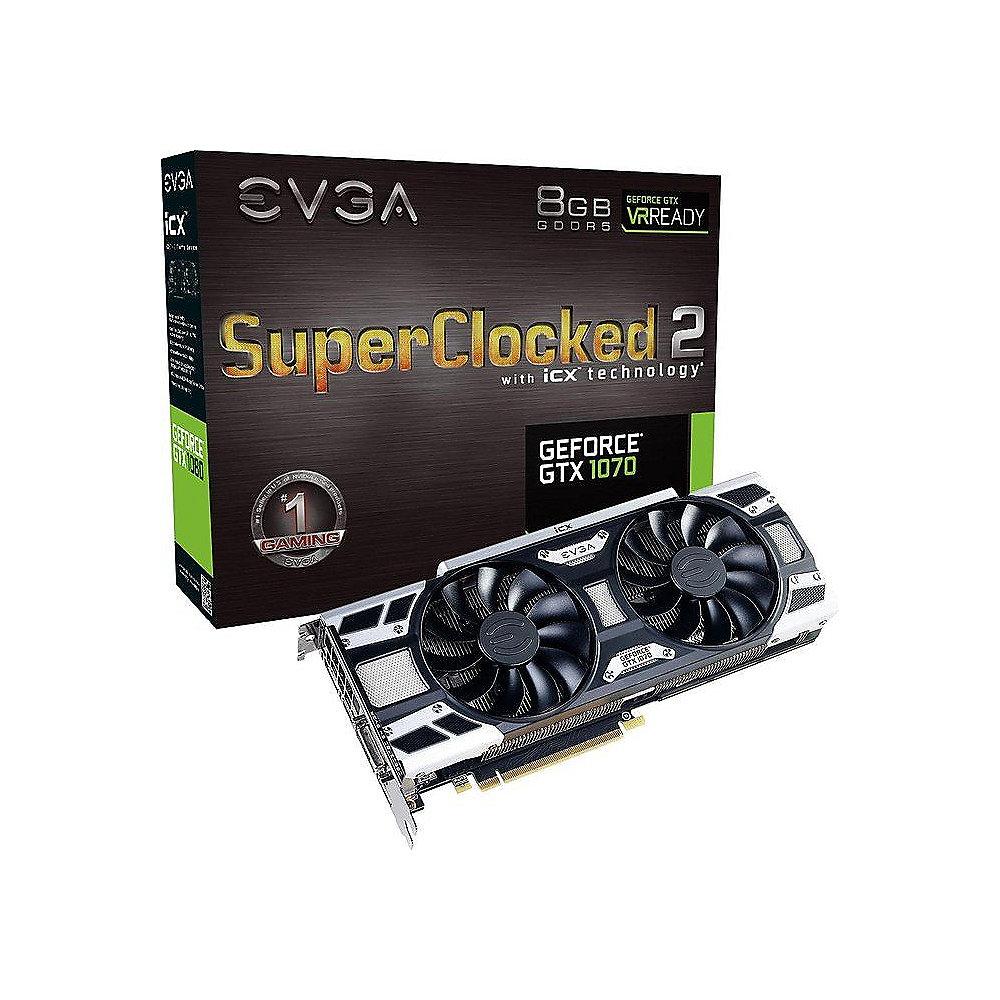 EVGA GeForce GTX 1070 SC Gaming iCX 8GB GDDR5 DVI/HDMI/3xDP Grafikkarte