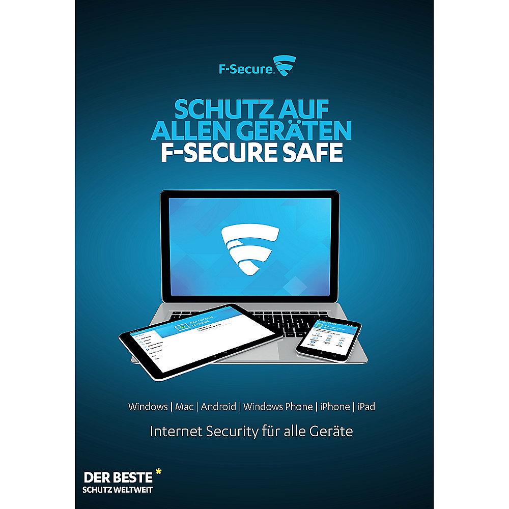 F-Secure SAFE Internet Security 5 Geräte 2 Jahre (Version 2018) Box, F-Secure, SAFE, Internet, Security, 5, Geräte, 2, Jahre, Version, 2018, Box