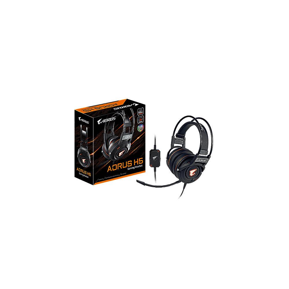 Gigabyte AORUS H5 Gaming Headset, Gigabyte, AORUS, H5, Gaming, Headset