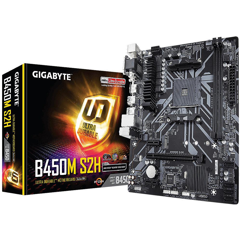 Gigabyte B450M S2H mATX Mainboard Sockel AM4 M.2/HDMI/DVI/VGA