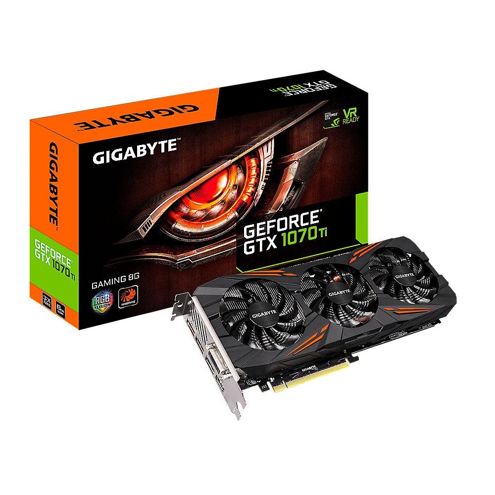 Gigabyte GeForce GTX 1070Ti Gaming 8G 8GB GDDR5 Grafikkarte DVI/HDMI/3xDP