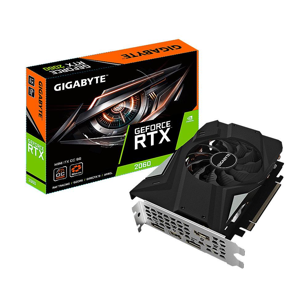 Gigabyte GeForce RTX 2060 ITX OC 6GB GDDR6 Grafikkarte HDMI/3xDP