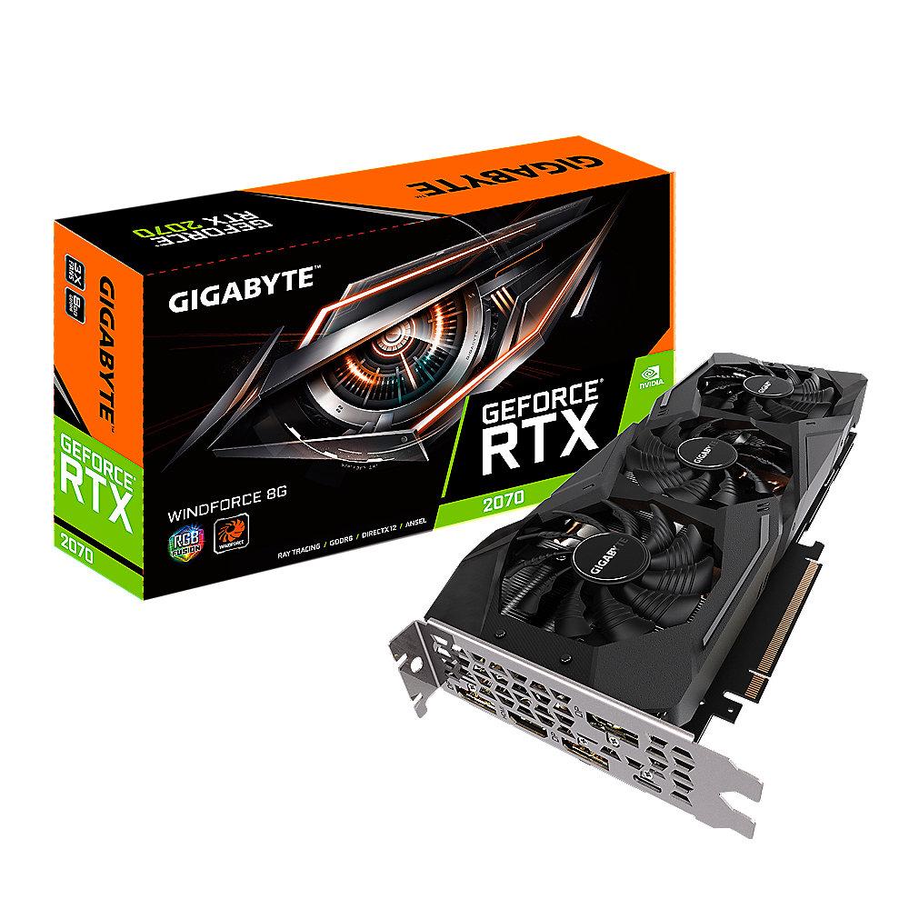 Gigabyte GeForce RTX 2070 WindForce 8GB GDDR6 Grafikkarte HDMI/3xDP/USB-C
