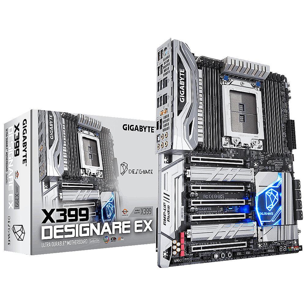 Gigabyte X399 DESIGNARE EX ATX Mainboard TR4 USB3.1(TypC-Gen2)/3xM.2/WiFi/BT