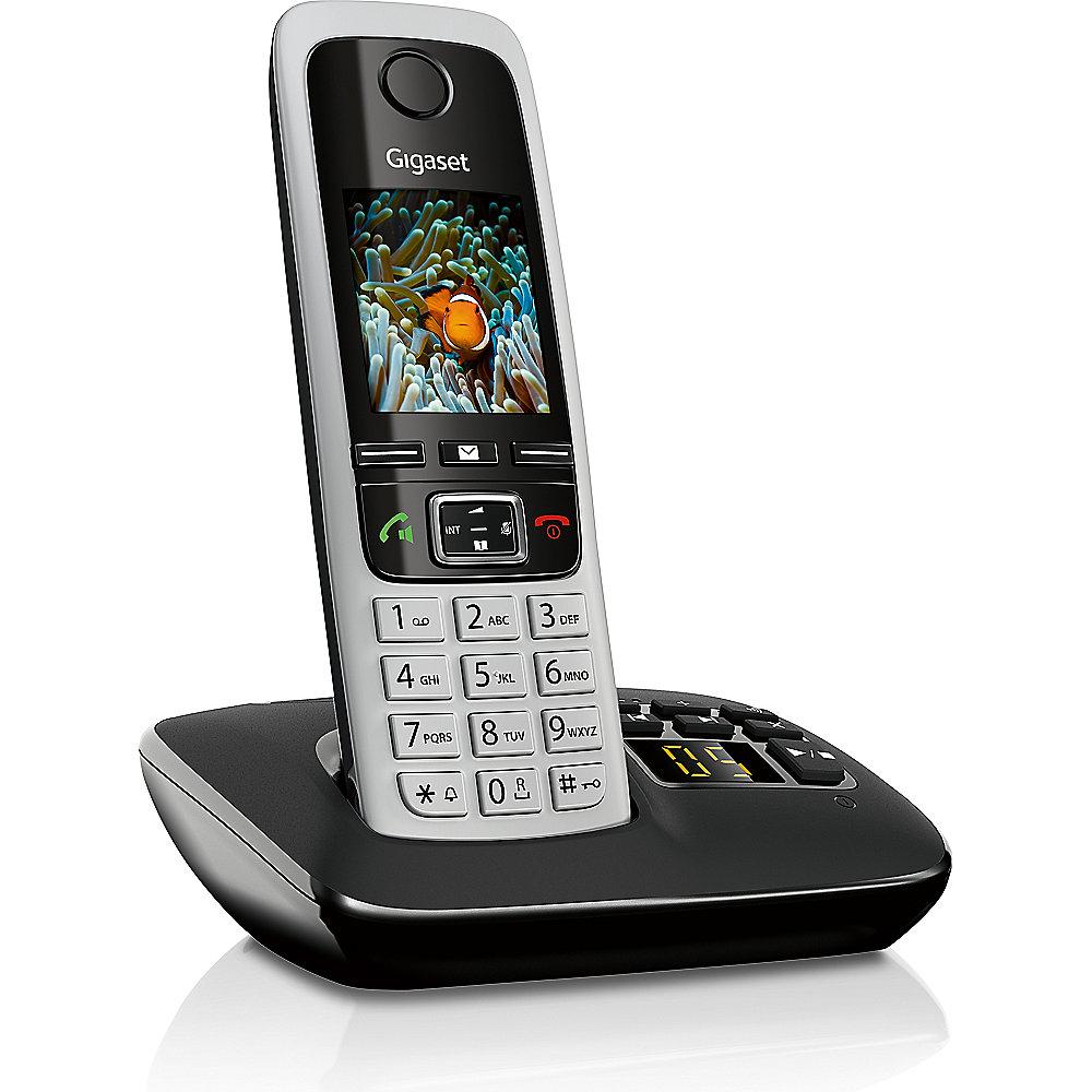 Gigaset C430A schnurloses Festnetztelefon (analog) mit AB, schwarz, Gigaset, C430A, schnurloses, Festnetztelefon, analog, AB, schwarz