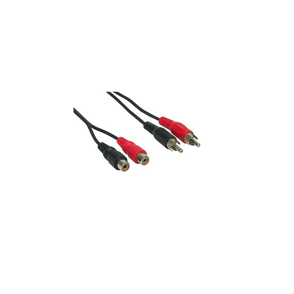 Good Connections Cinch Verlängerung 10m Buchse - Stecker stereo schwarz
