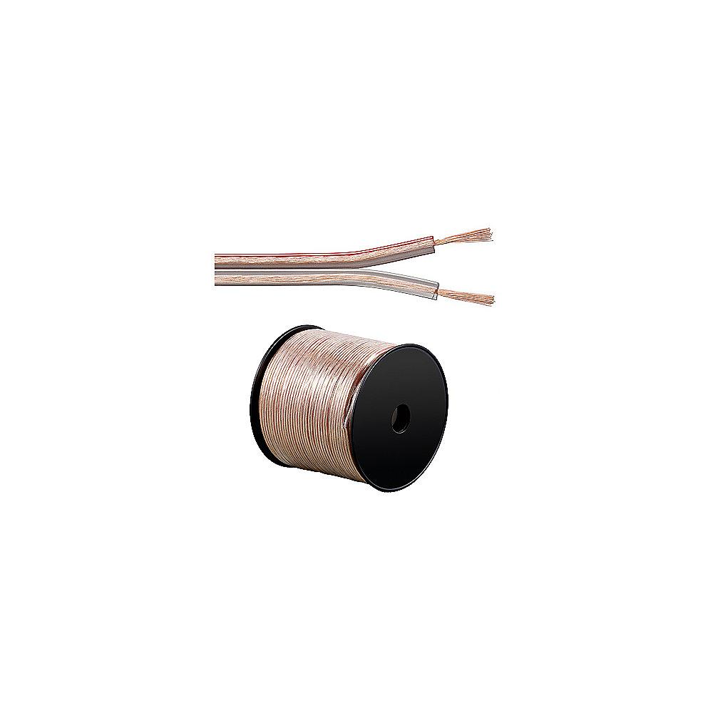 Good Connections Kabelrolle Lautsprecherkabel 50m 2x2,5mm² transparent