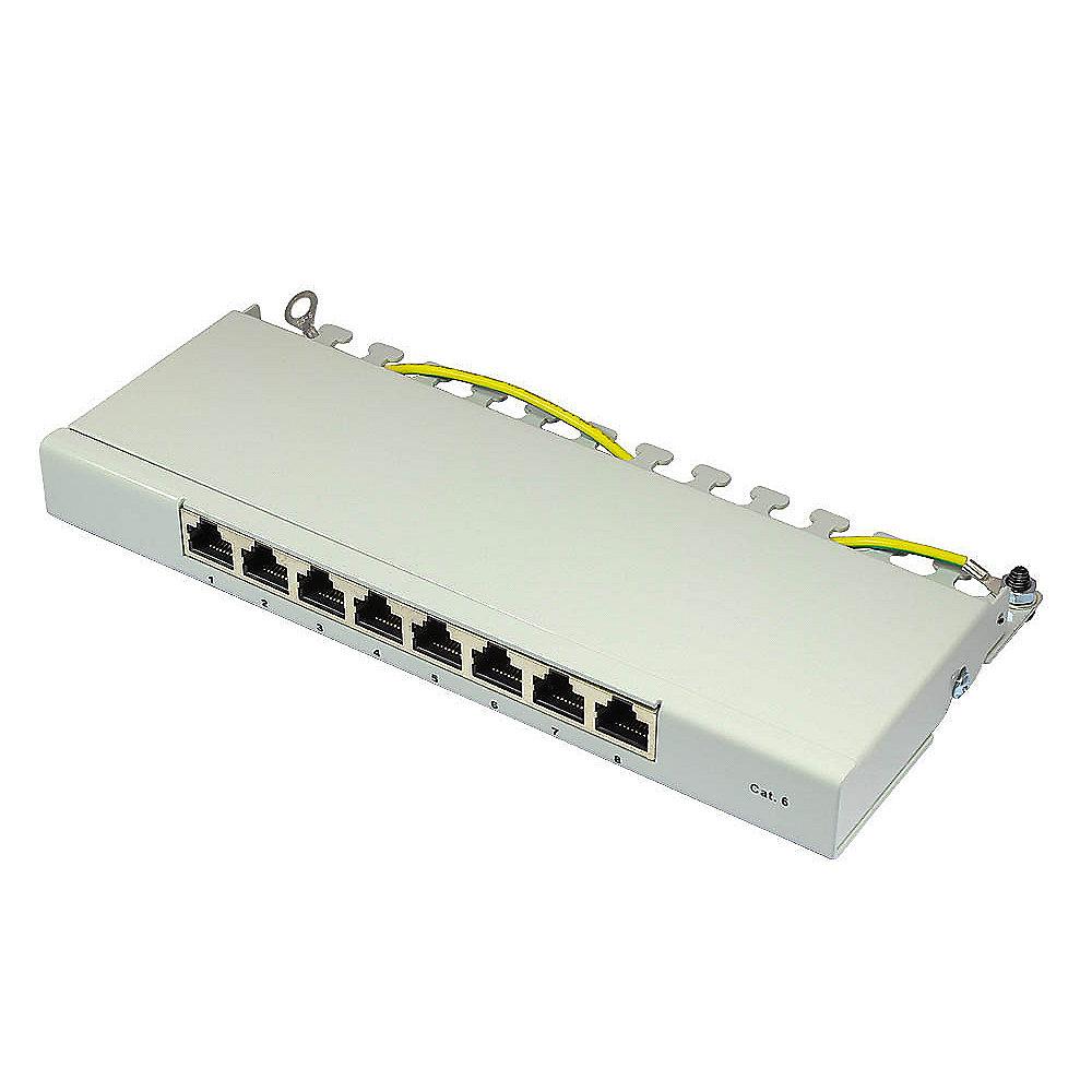 Good Connections Patch Panel Desktop CAT6 geschirmt STP 0,5HE 8-Port lichtgrau, Good, Connections, Patch, Panel, Desktop, CAT6, geschirmt, STP, 0,5HE, 8-Port, lichtgrau