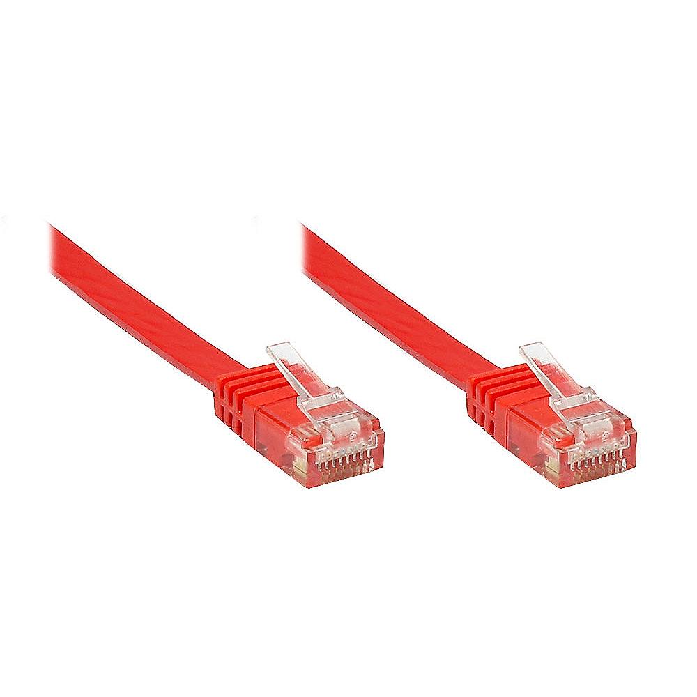 Good Connections Patchkabel Cat. 6 ungeschirmt Flachkabel rot 10m