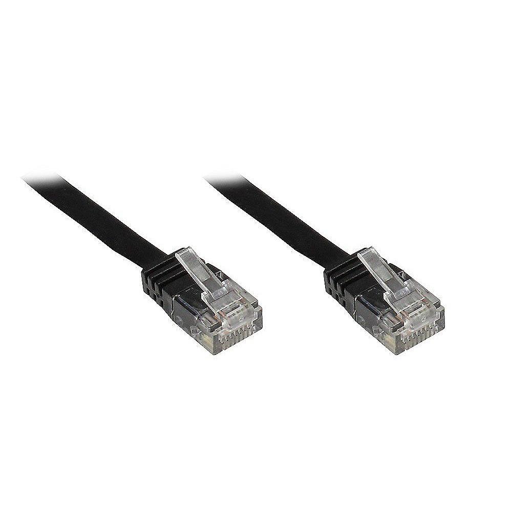 Good Connections Patchkabel Cat. 6 ungeschirmt Flachkabel schwarz 1m