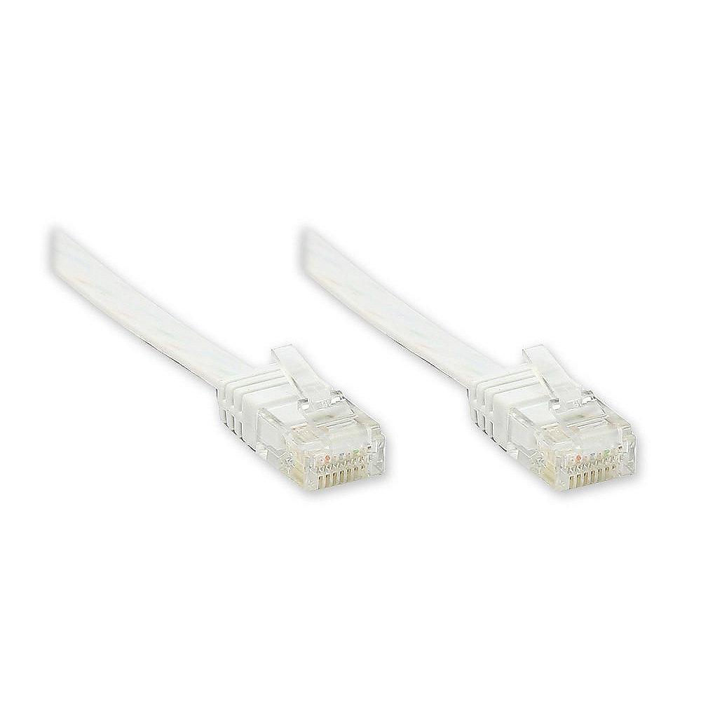 Good Connections Patchkabel Cat. 6 ungeschirmt Flachkabel weiß 0,5m