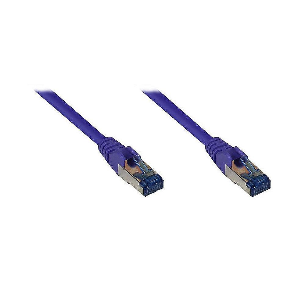 Good Connections Patchkabel Cat. 6a S/FTP, PiMF halogenfrei 500MHz violett 0,25m
