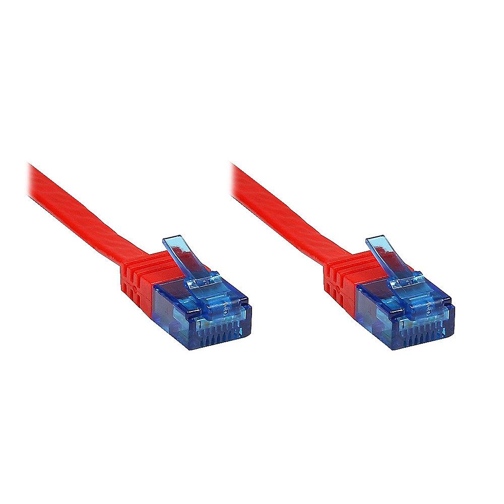 Good Connections Patchkabel Cat. 6a U/UTP Flachkabel 500 MHz rot 7m
