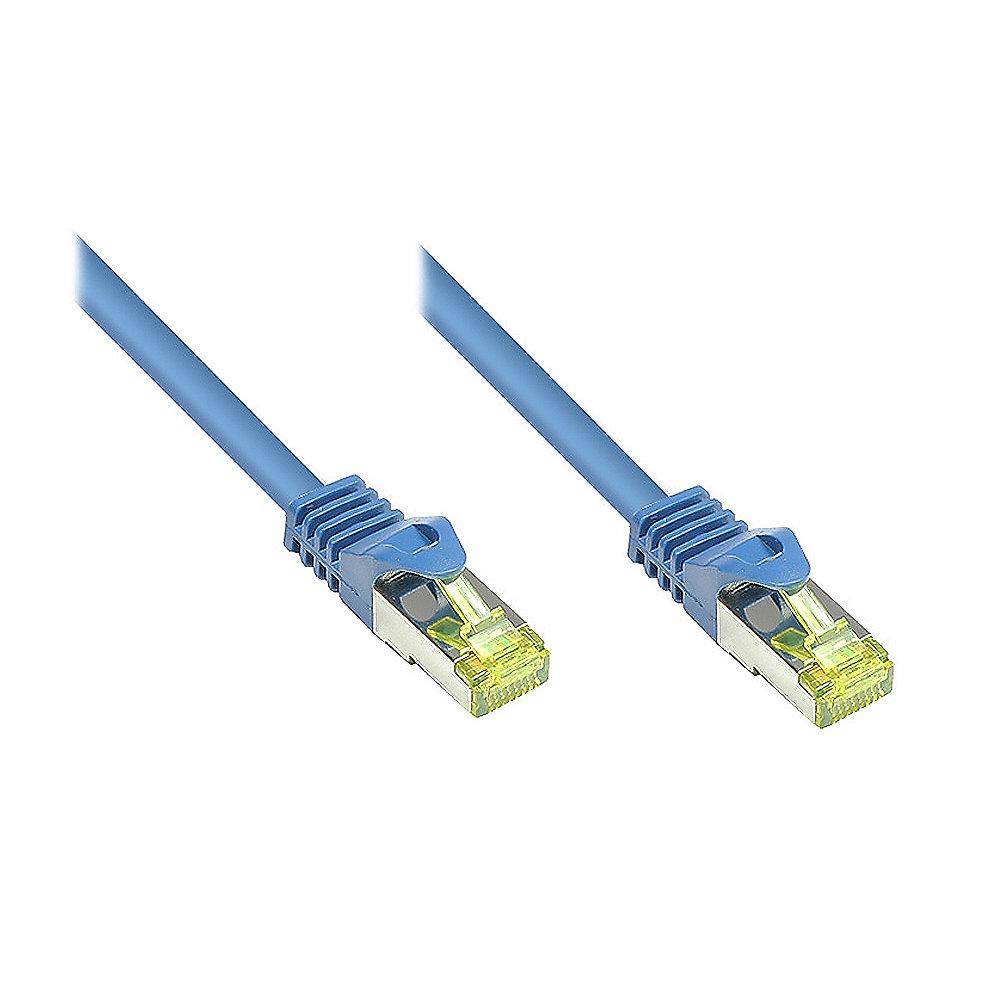 Good Connections Patchkabel mit Cat. 7 Rohkabel S/FTP 0,15m blau